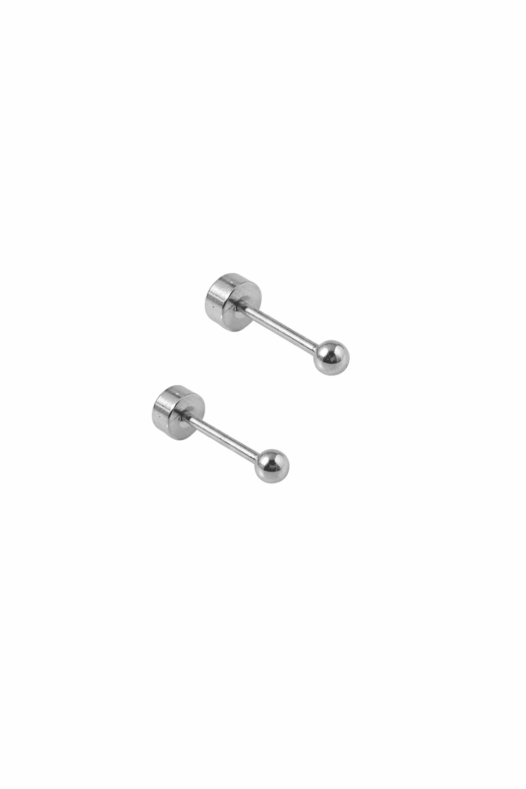 Screwback Stud Earrings - Micro Evelyn Silver - Shop LINNY CO