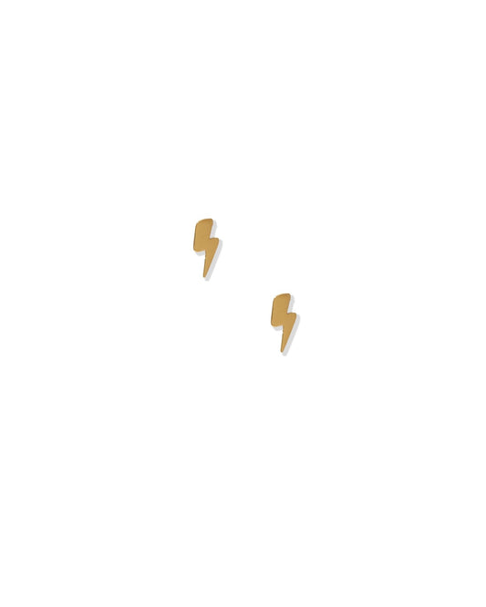 Screwback Stud Earrings - Micro Lightening Bolt - Shop LINNY CO