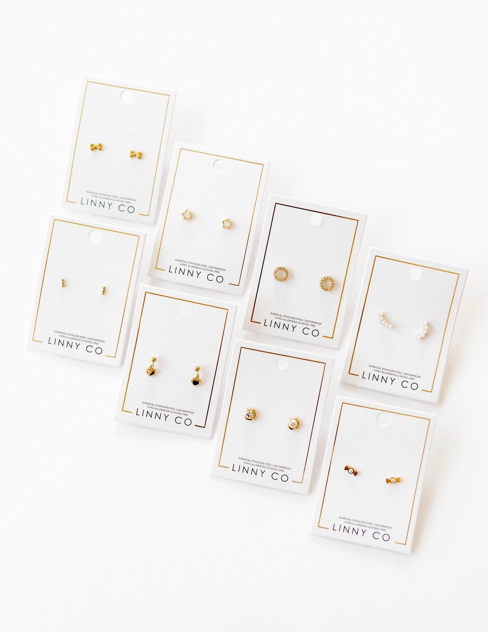 Screwback Stud Earrings - Micro Tally Gold - Shop LINNY CO