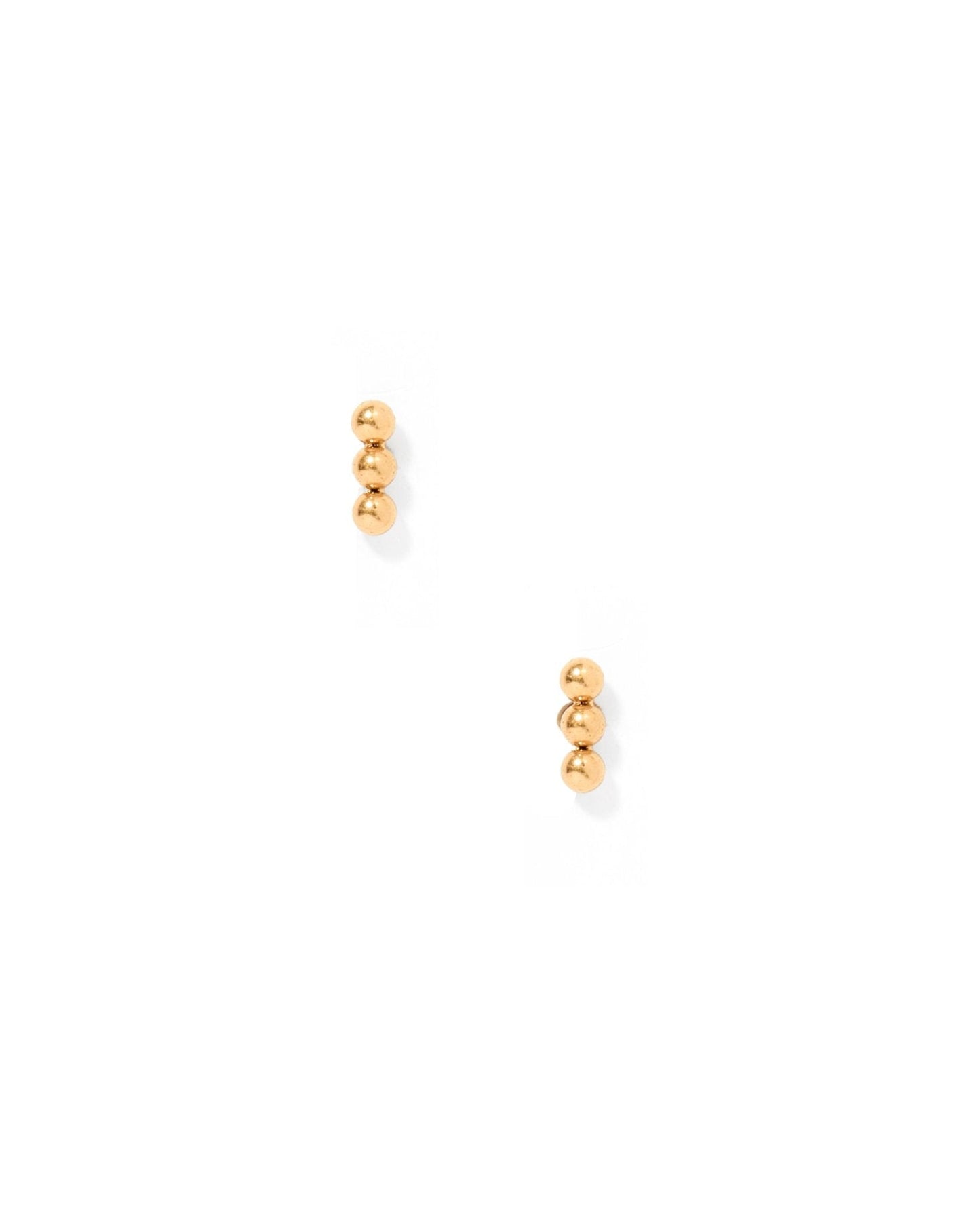 Screwback Stud Earrings - Micro Tally Gold - Shop LINNY CO