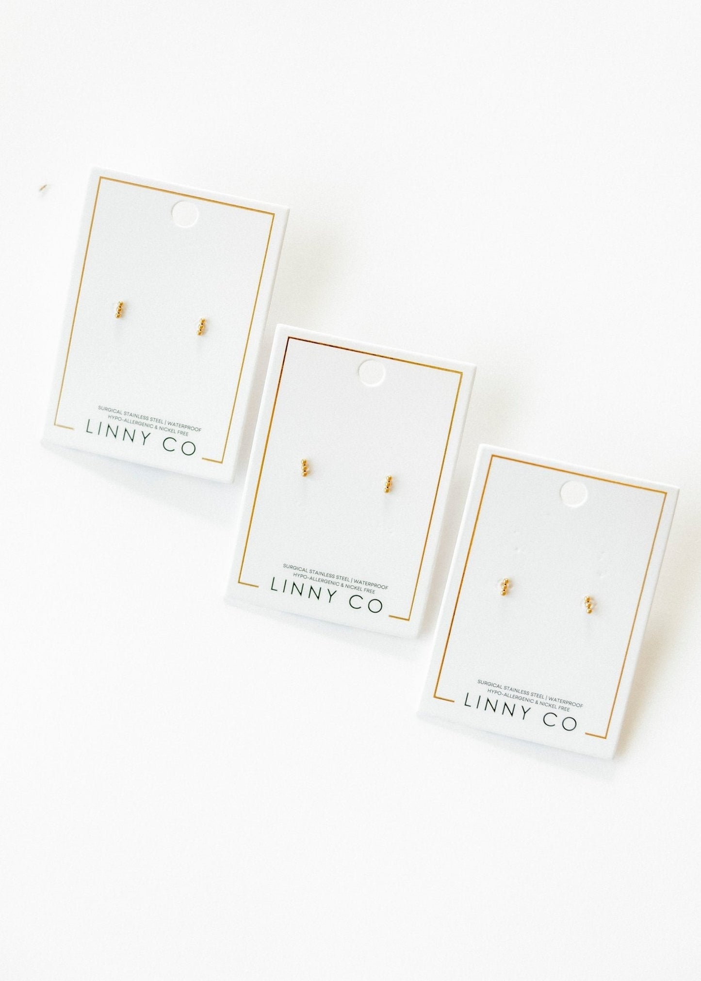 Screwback Stud Earrings - Micro Tally Gold - Shop LINNY CO