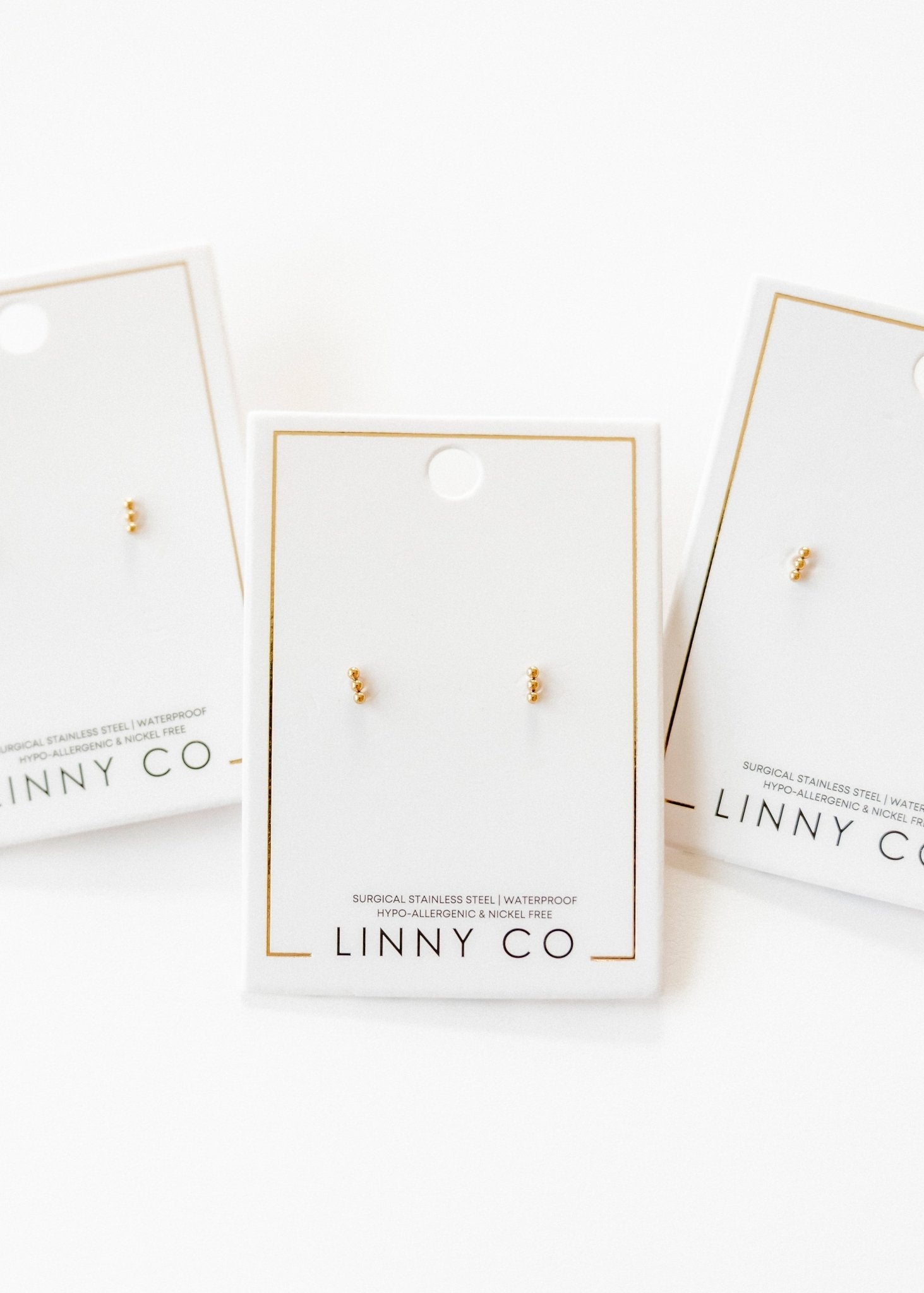 Screwback Stud Earrings - Micro Tally Gold - Shop LINNY CO