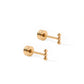 Screwback Stud Earrings - Micro Tally Gold - Shop LINNY CO