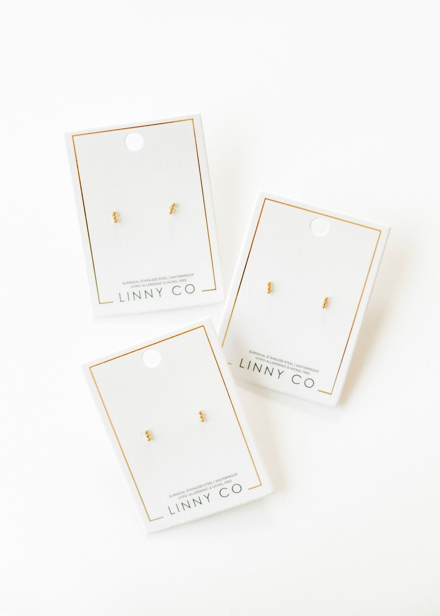 Screwback Stud Earrings - Micro Tally Gold - Shop LINNY CO