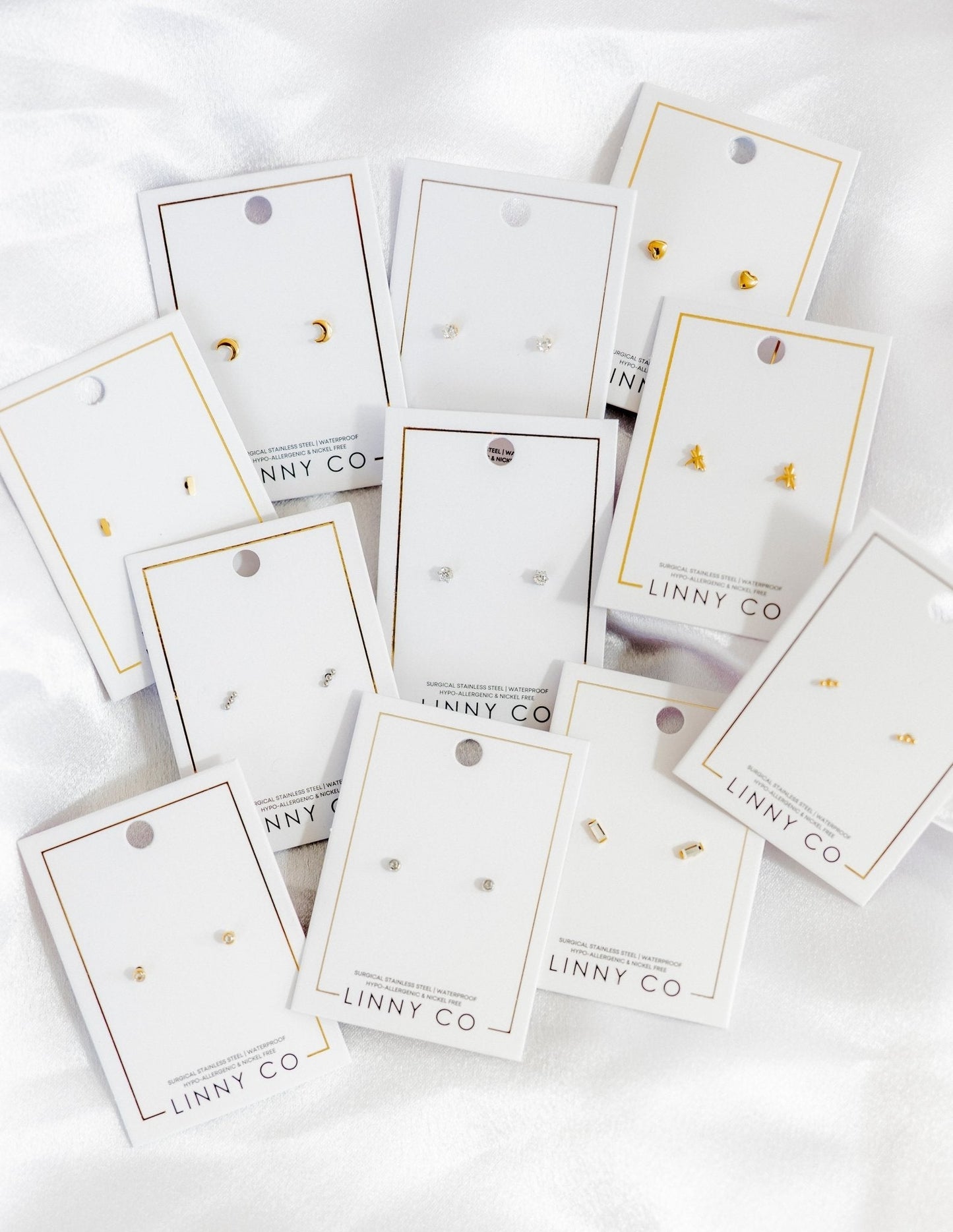 Screwback Stud Earrings - Micro Tally Gold - Shop LINNY CO