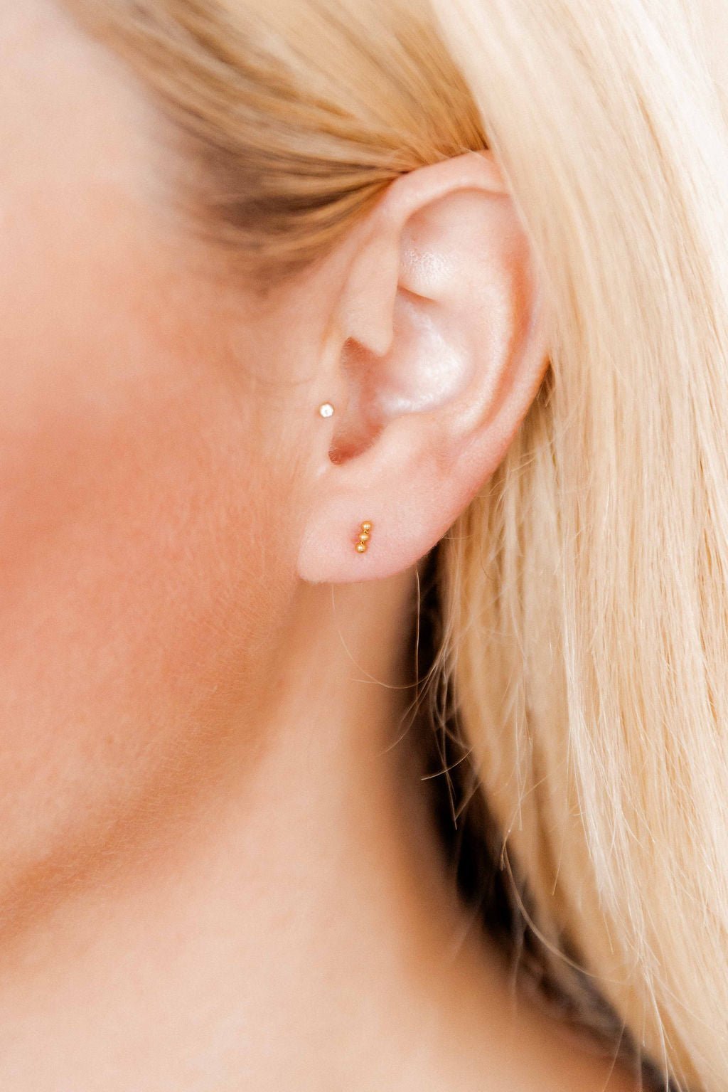 Screwback Stud Earrings - Micro Tally Gold – Shop LINNY CO
