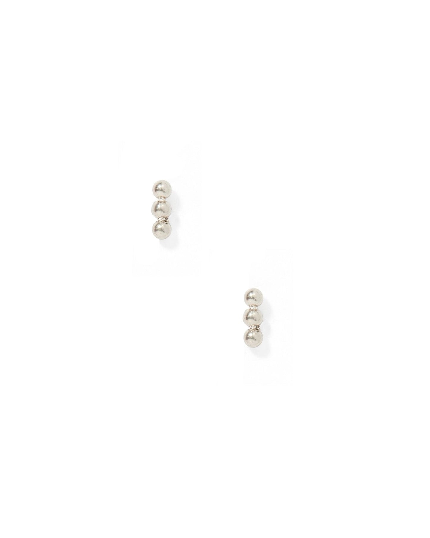 Screwback Stud Earrings - Micro Tally Silver - Shop LINNY CO