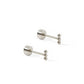 Screwback Stud Earrings - Micro Tally Silver - Shop LINNY CO