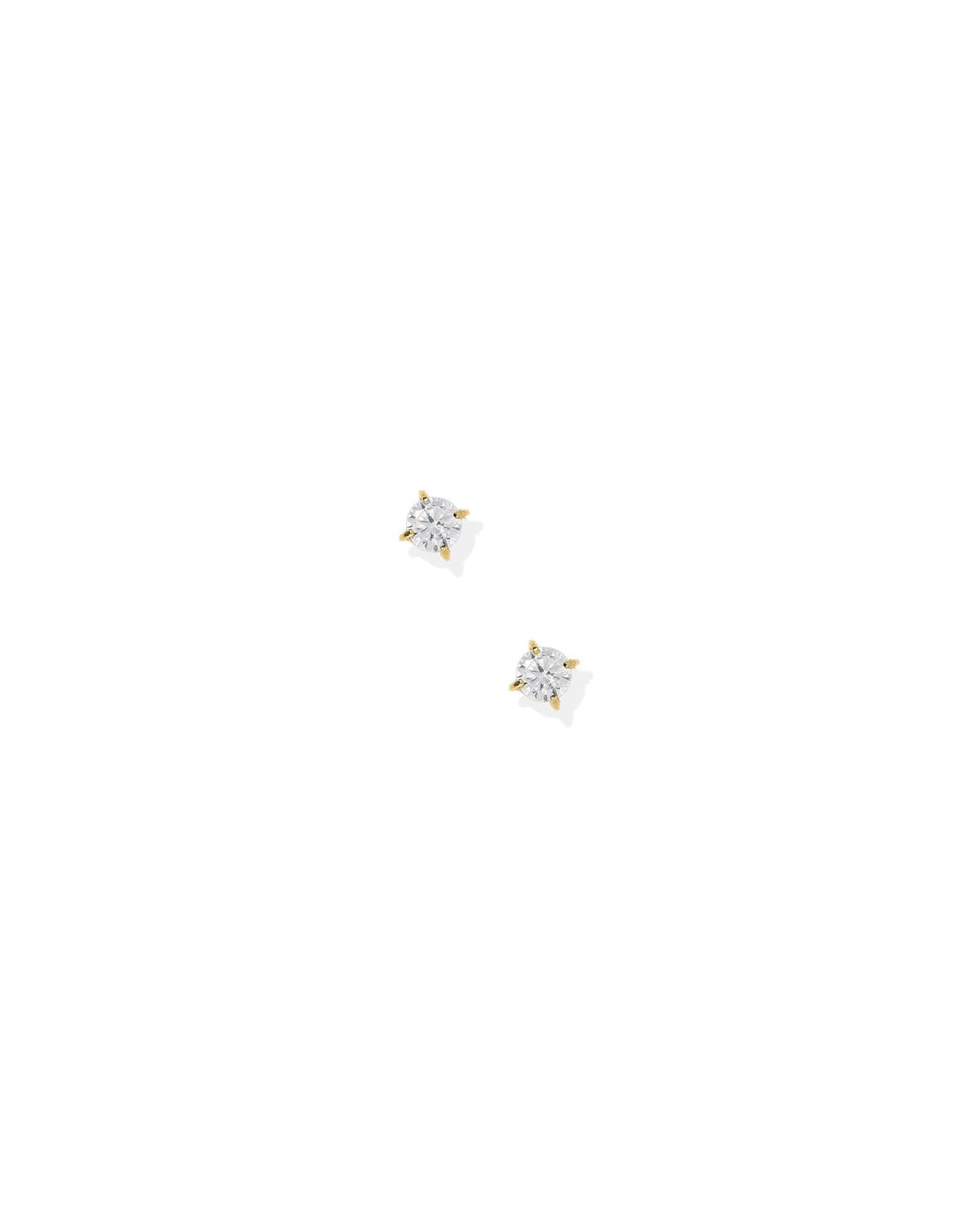 Screwback Stud Earrings - Micro Teagan CZ Gold - Shop LINNY CO