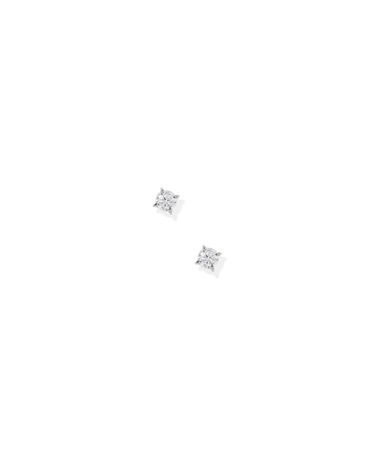 Screwback Stud Earrings - Micro Teagan CZ Silver - Shop LINNY CO