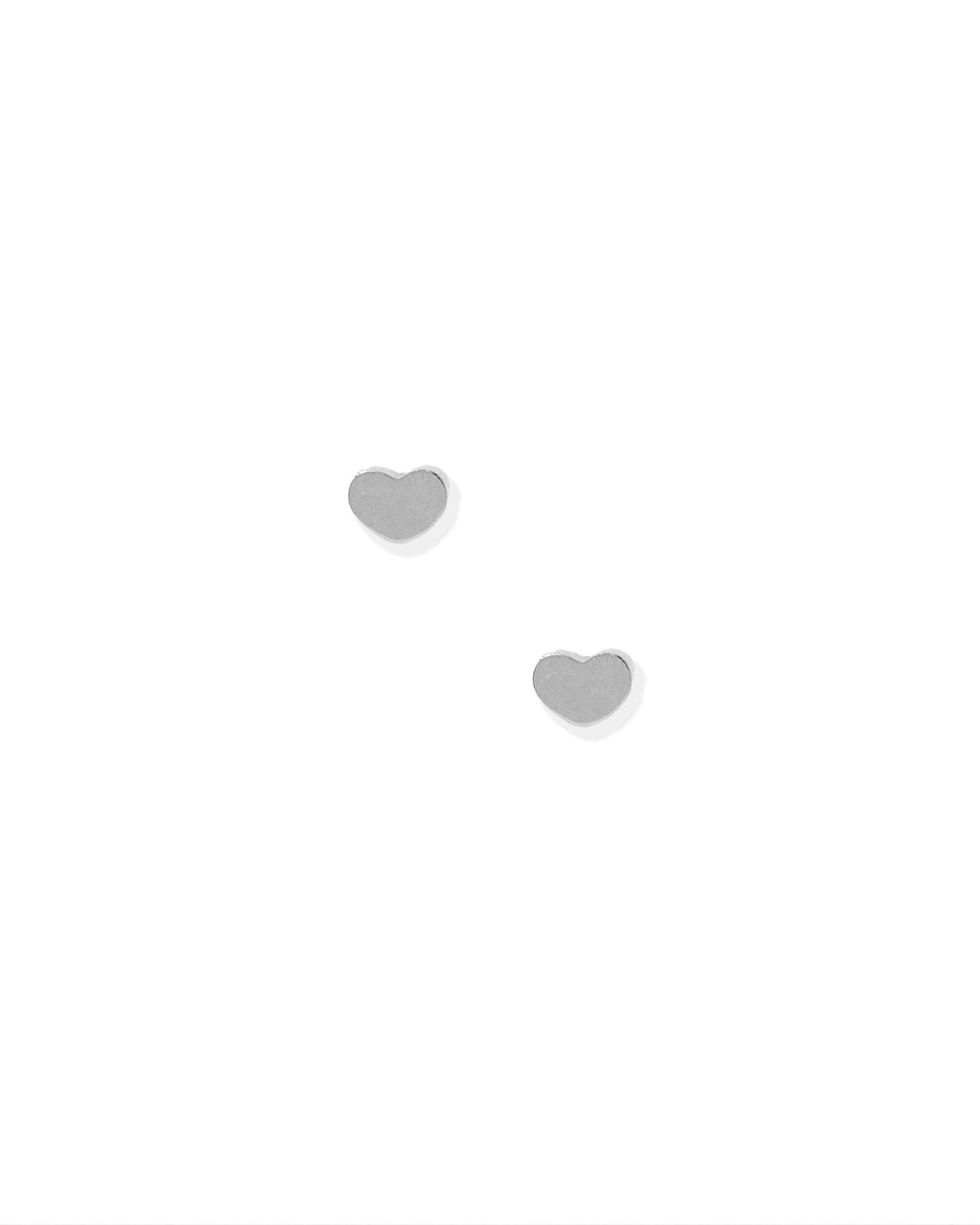 Screwback Stud Earrings - Micro Tessa Heart Silver - LINNY CO WholesaleStuds