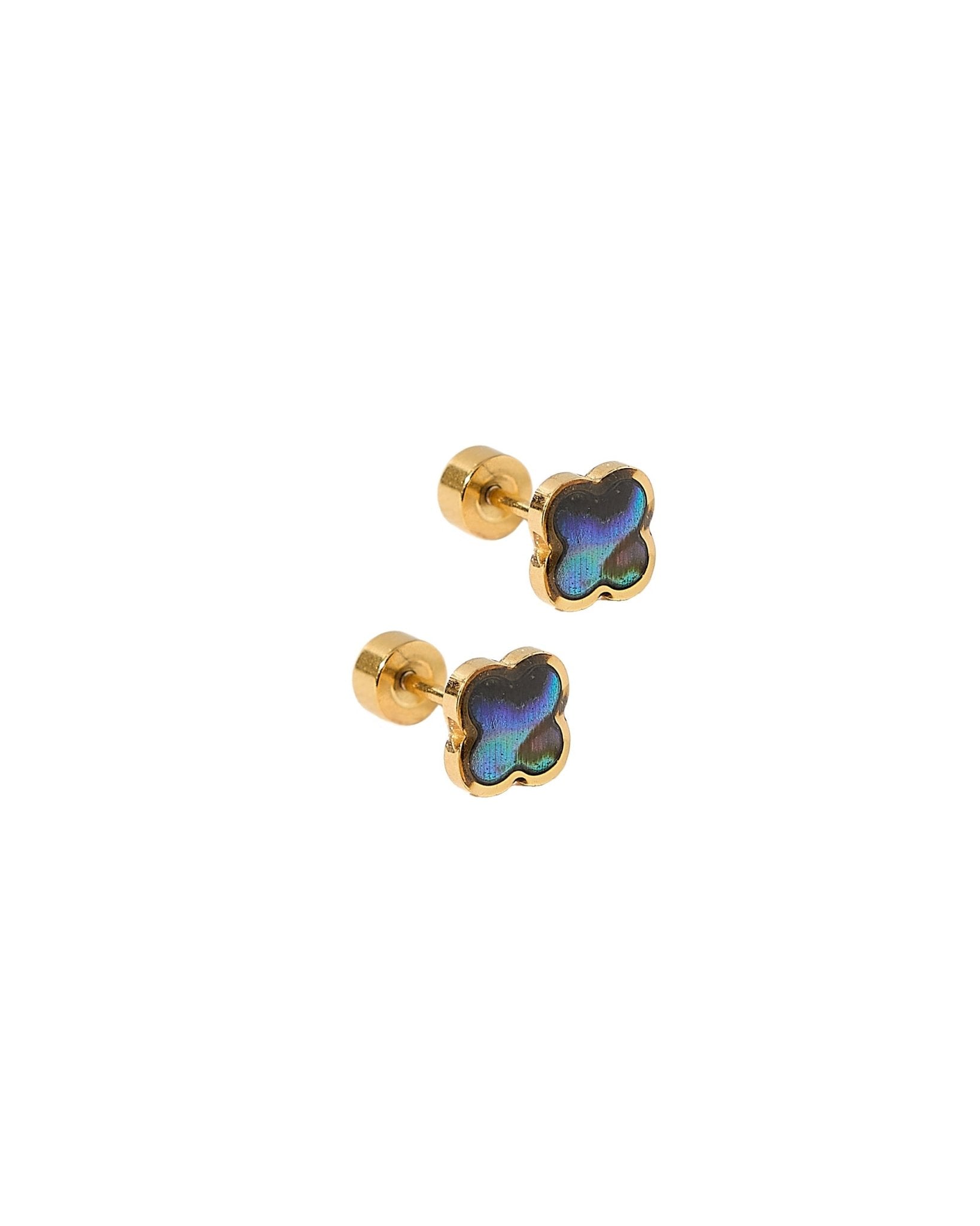Screwback Stud Earrings - Midnight Clover - Shop LINNY CO