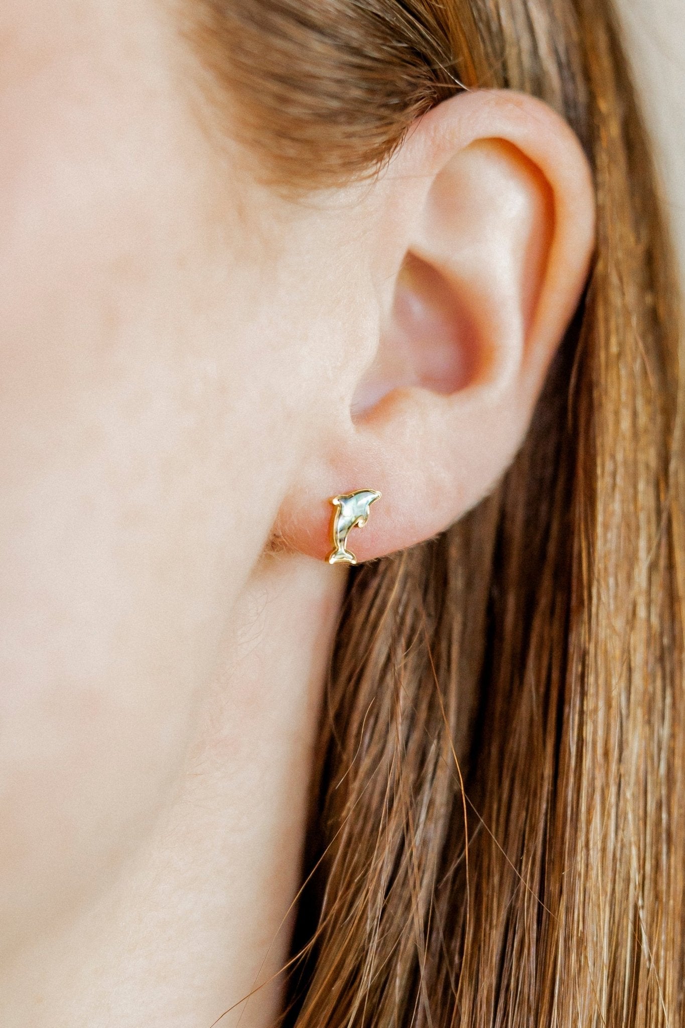 Screwback Stud Earrings - Midnight Dolphin - Shop LINNY CO