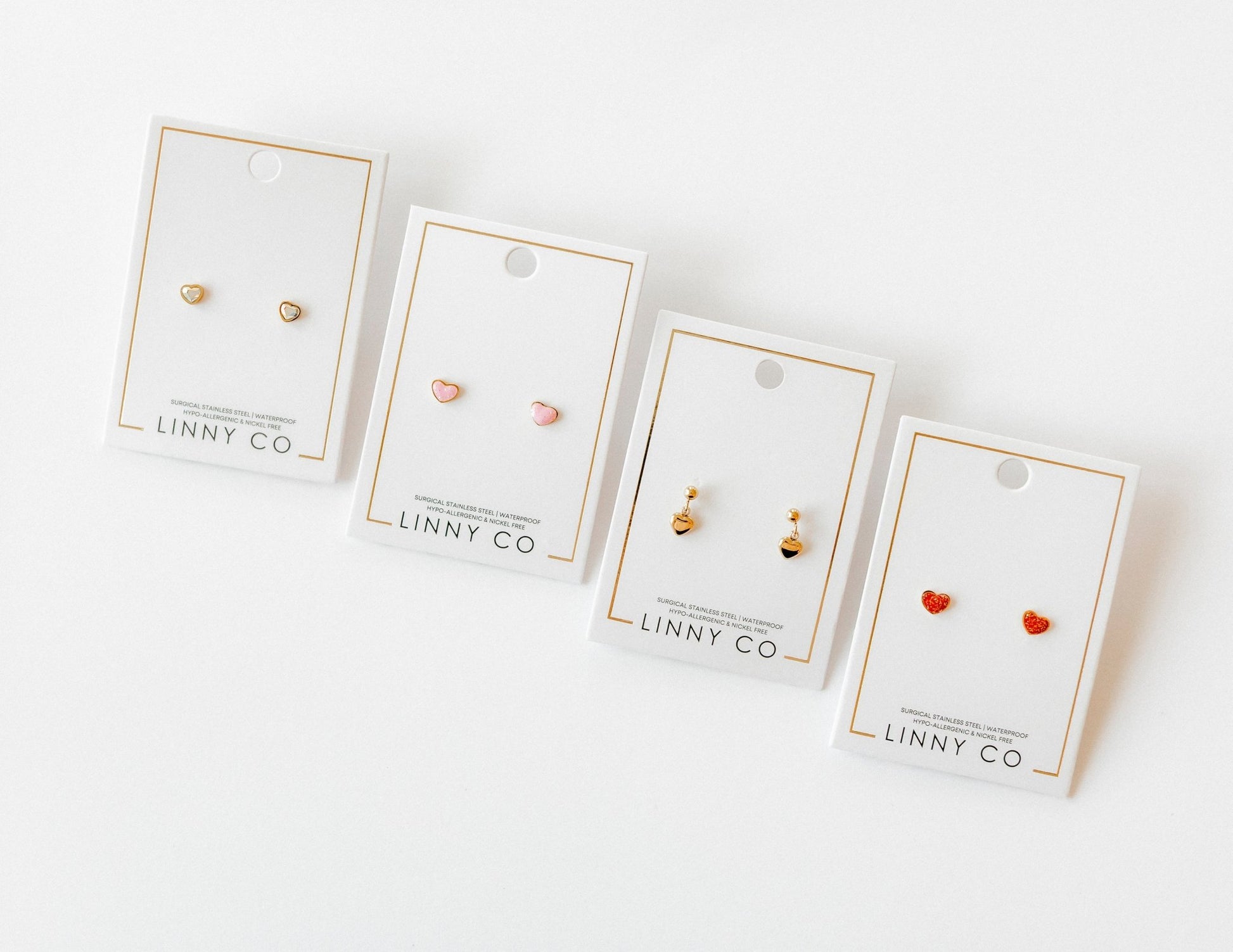 Screwback Stud Earrings - Millie Heart - Shop LINNY CO