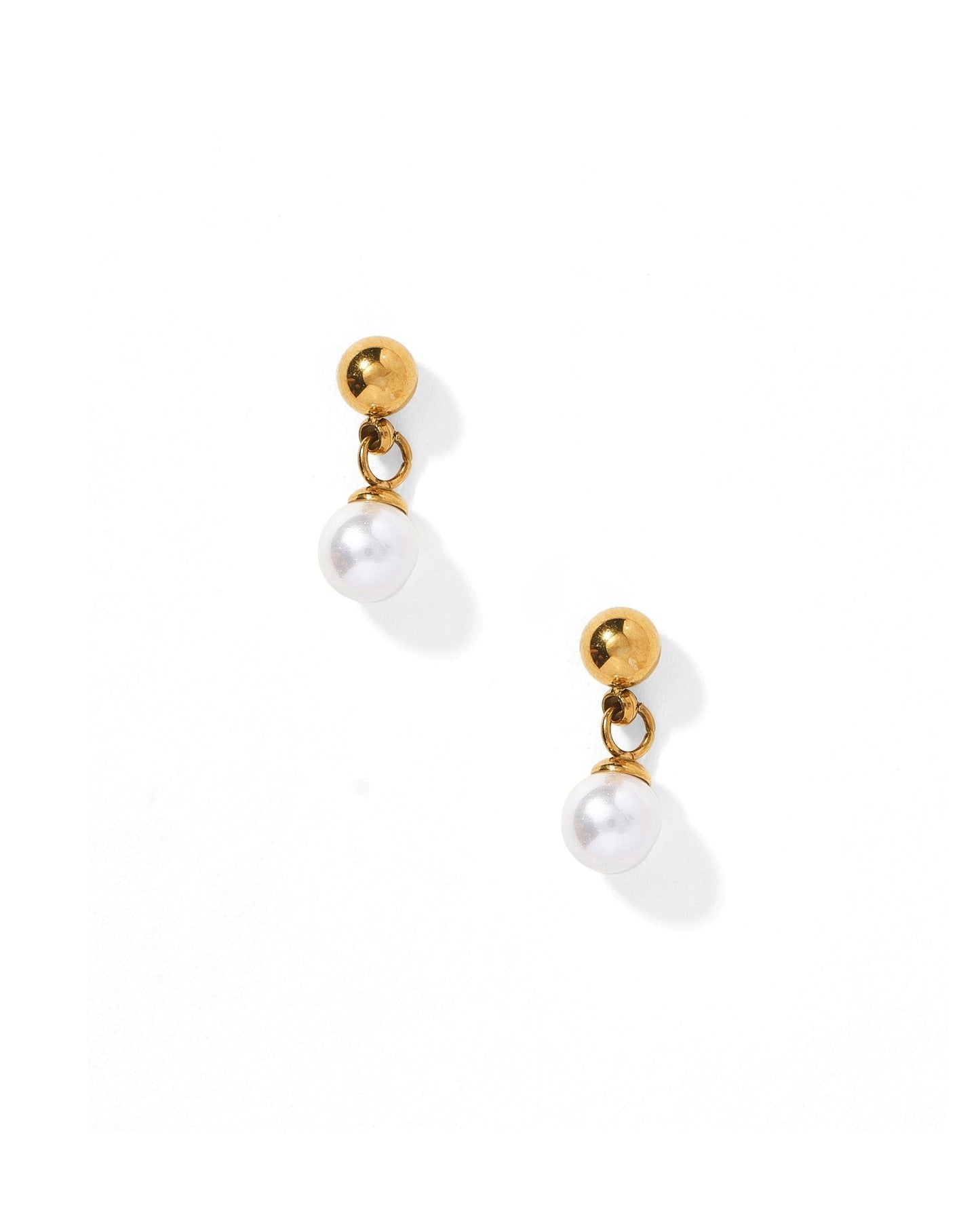 Screwback Stud Earrings - Millie Pearl Gold - LINNY CO WholesaleStuds