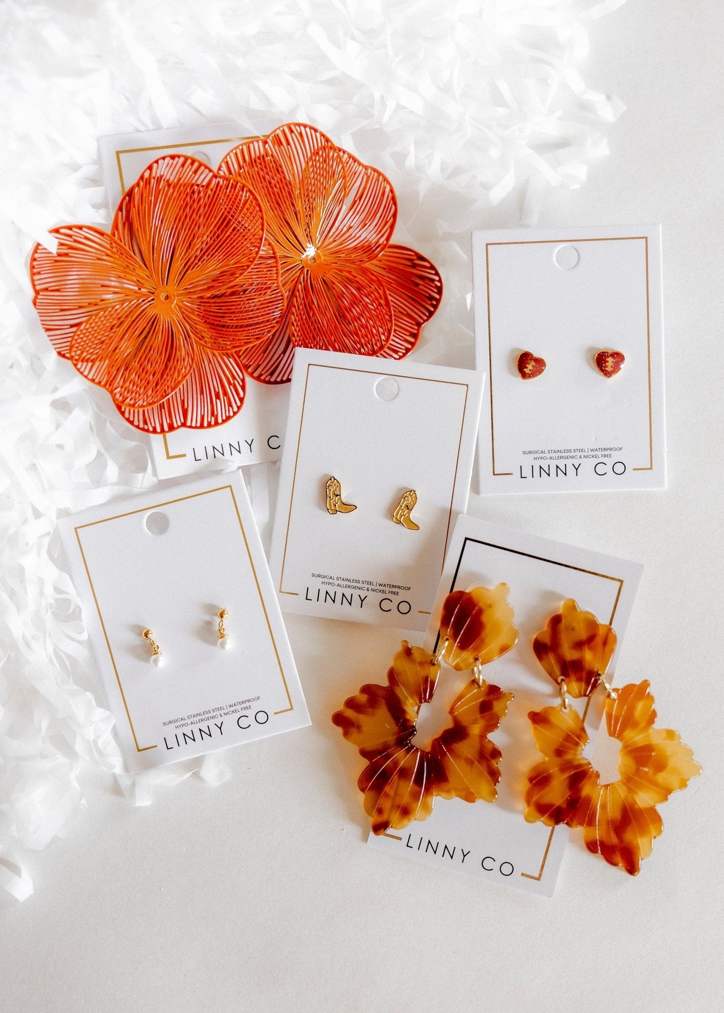 Screwback Stud Earrings - Millie Pearl Gold - LINNY CO WholesaleStuds