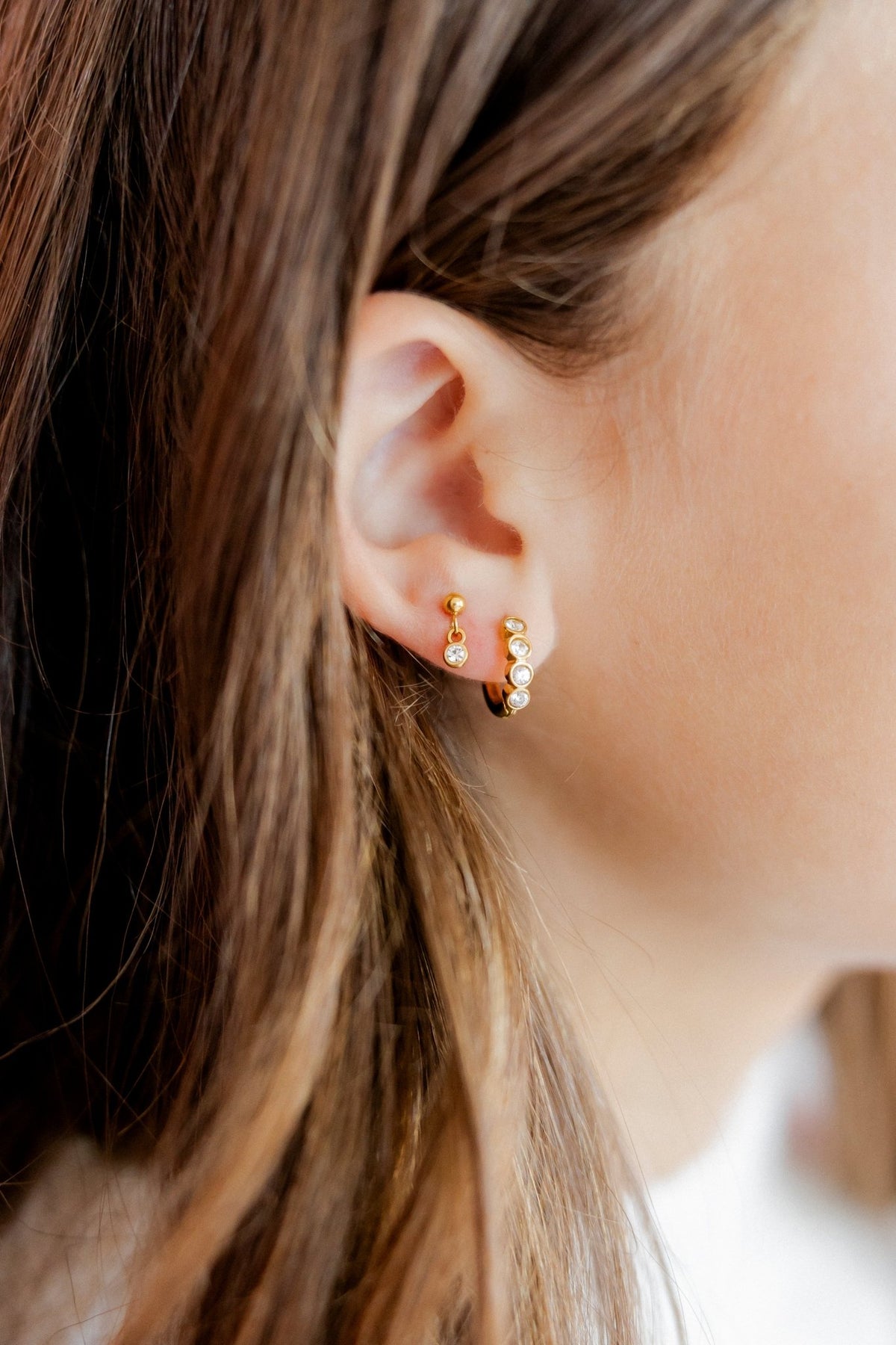 Screwback Stud Earrings - Millie Sparkle CZ Gold - Shop LINNY CO