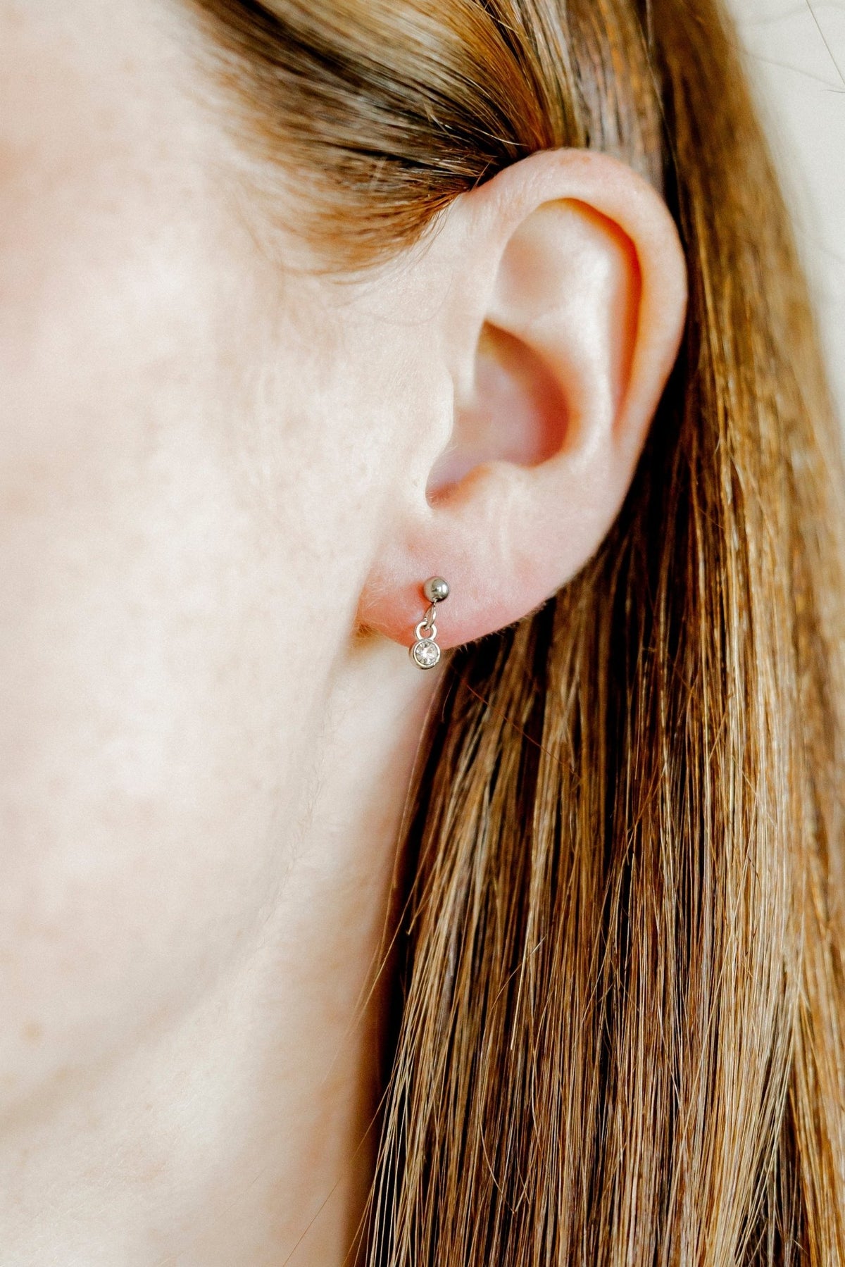 Screwback Stud Earrings - Millie Sparkle CZ Silver - Shop LINNY CO