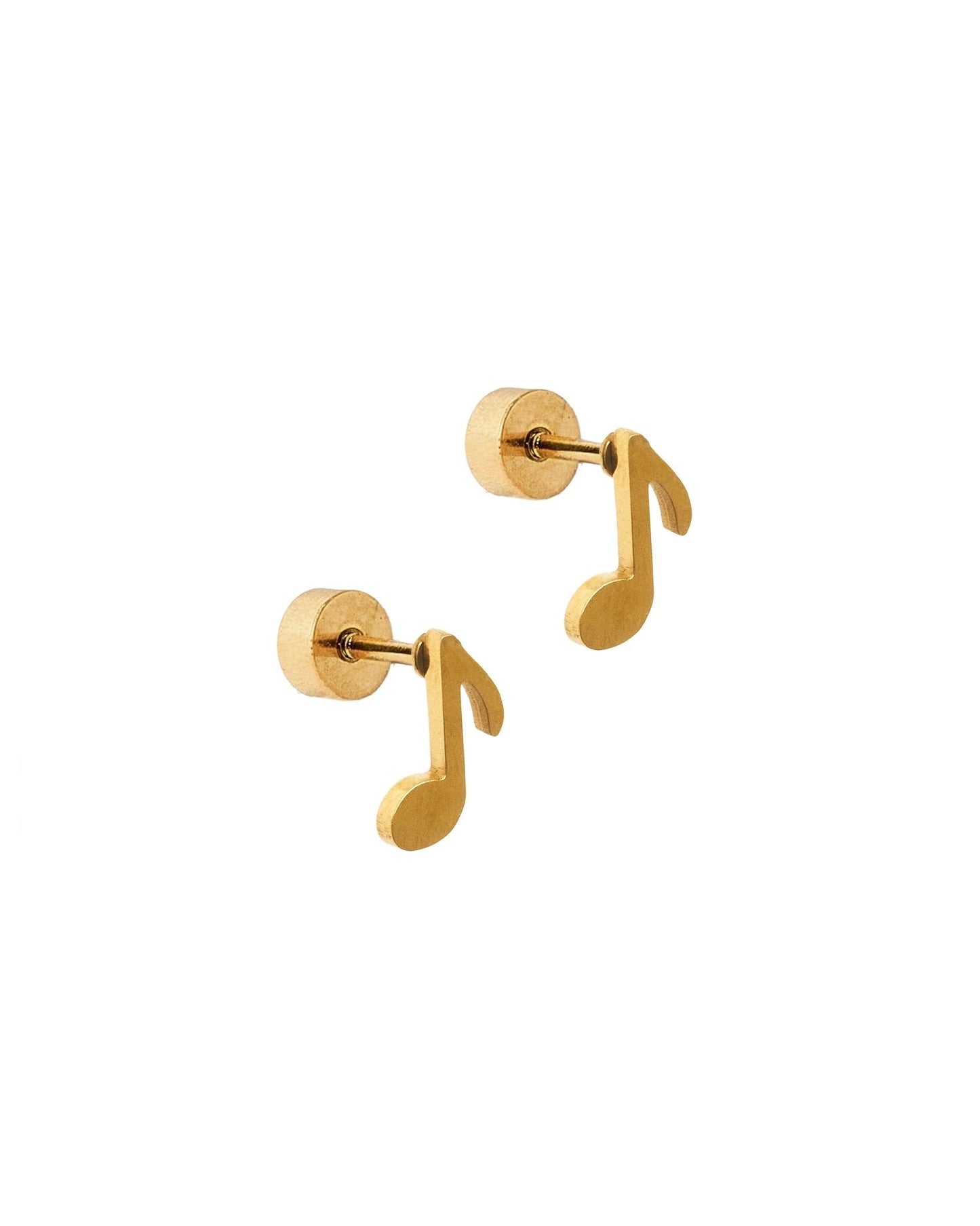 Screwback Stud Earrings - Music Note - Shop LINNY CO