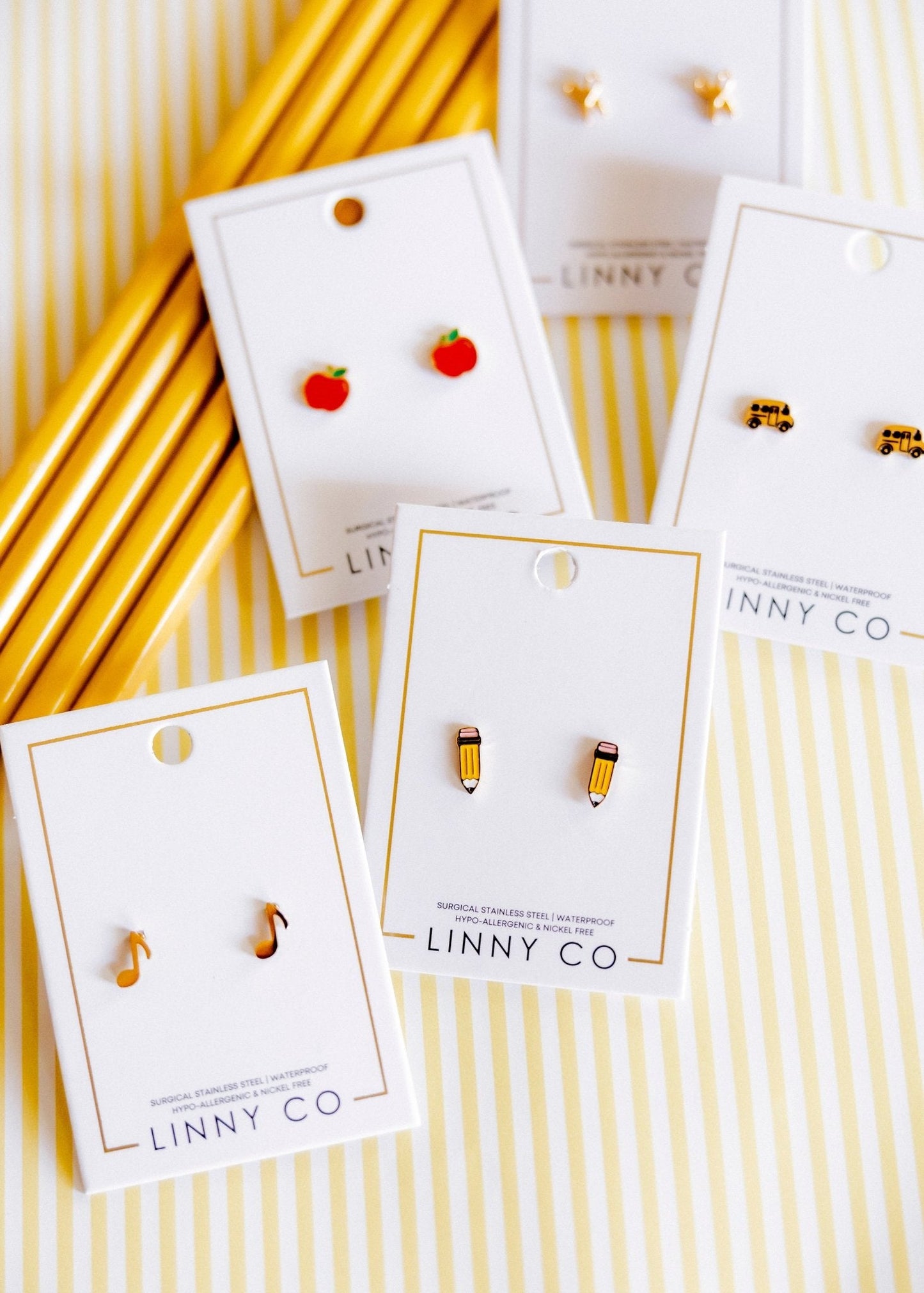 Screwback Stud Earrings - Music Note - Shop LINNY CO