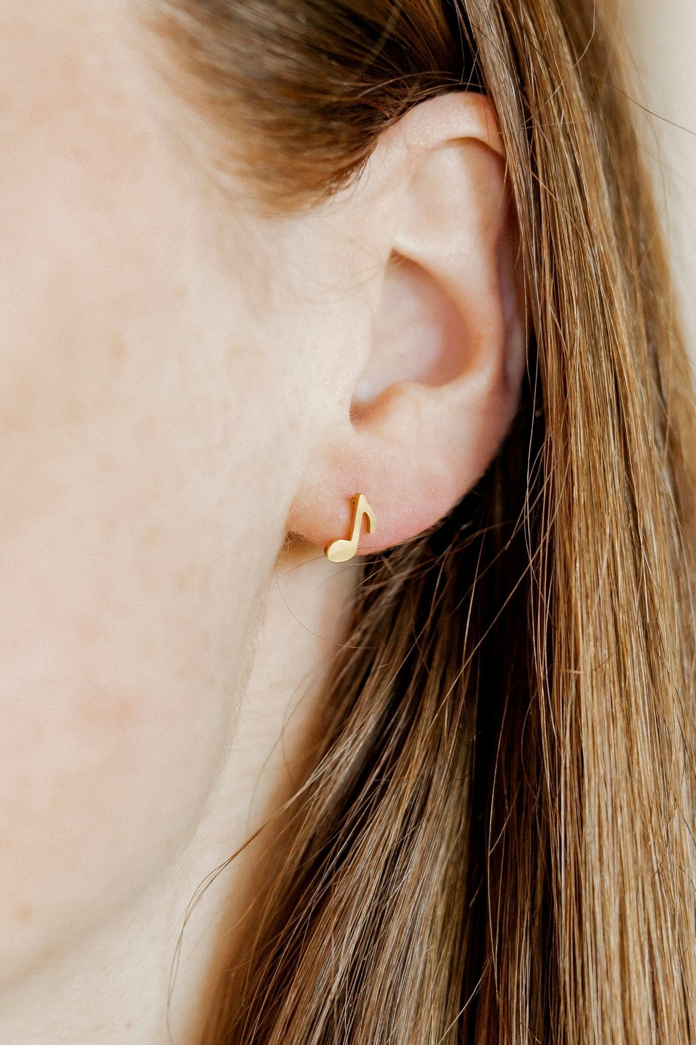 Screwback Stud Earrings - Music Note - Shop LINNY CO