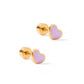 Screwback Stud Earrings - Nora Heart Purple - Shop LINNY CO