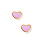 Screwback Stud Earrings - Nora Heart Purple - Shop LINNY CO