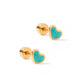 Screwback Stud Earrings - Nora Heart Teal - Shop LINNY CO
