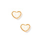 Screwback Stud Earrings - Nora Heart White - Shop LINNY CO