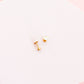 Screwback Stud Earrings - Nora Heart White - Shop LINNY CO