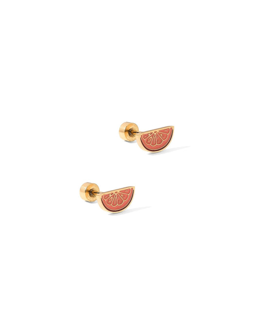 Screwback Stud Earrings - Orange Slice - Shop LINNY CO