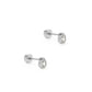 Screwback Stud Earrings - Paloma Pear Silver - Shop LINNY CO