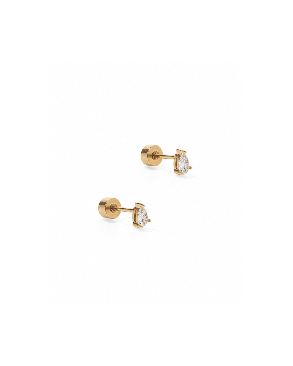 Screwback Stud Earrings - Parker Pear Gold - Shop LINNY CO