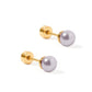 Screwback Stud Earrings - Payton Pearl Gray 5mm - Shop LINNY CO