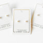 Screwback Stud Earrings - Payton Pearl White 5mm - Shop LINNY CO