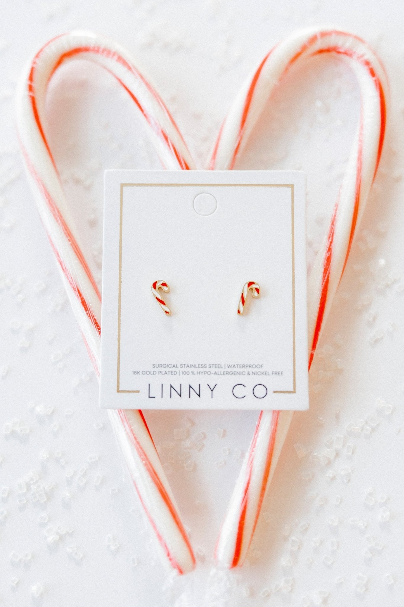 Screwback Stud Earrings - Peppermint Twist - Shop LINNY CO