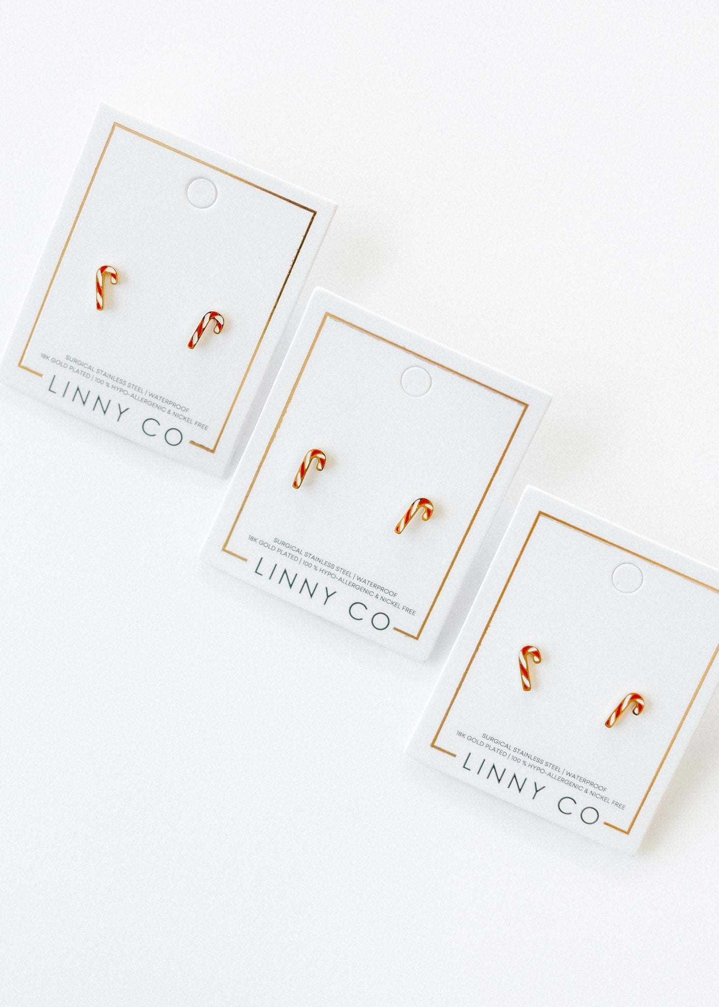 Screwback Stud Earrings - Peppermint Twist - Shop LINNY CO