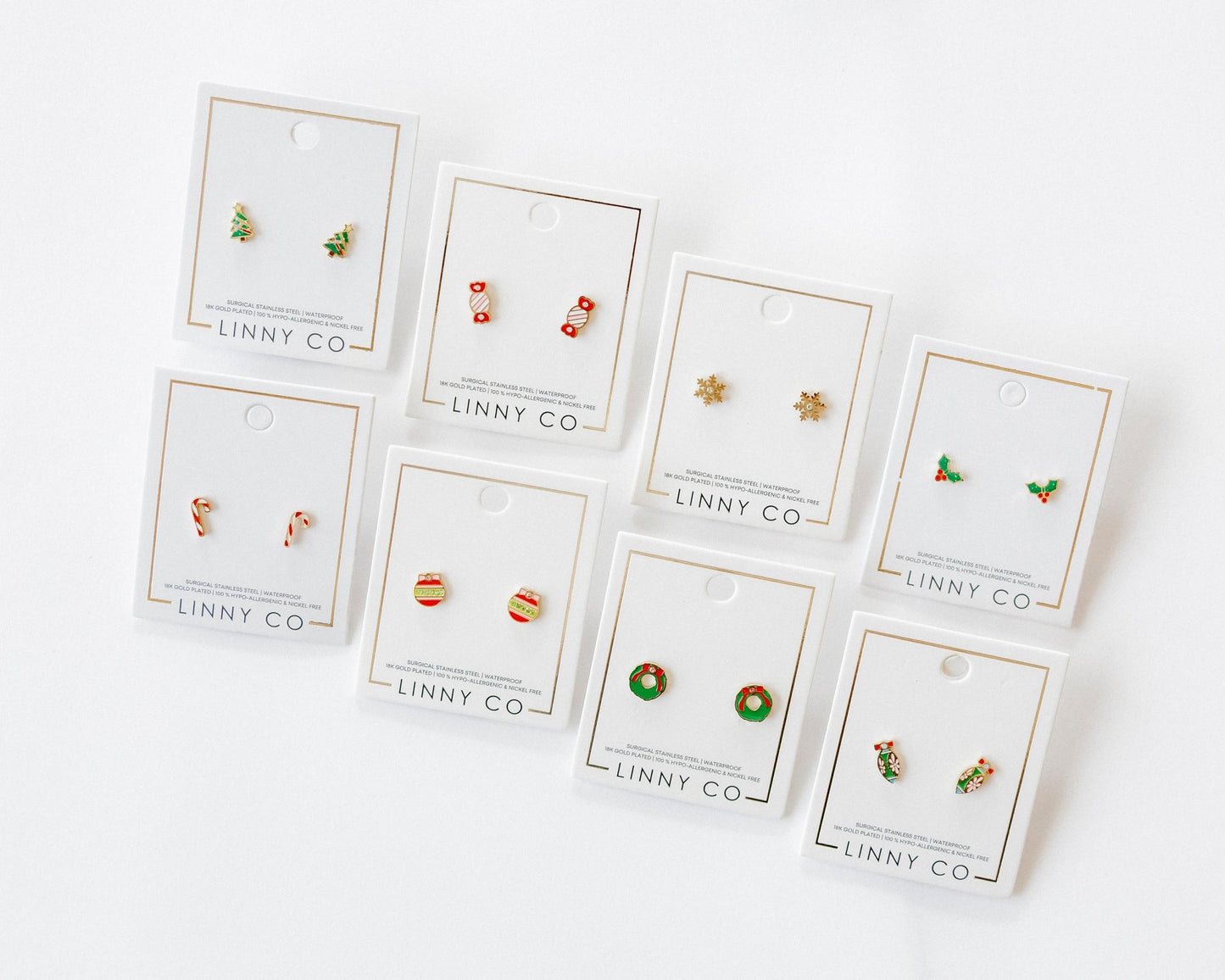 Screwback Stud Earrings - Peppermint Twist - Shop LINNY CO