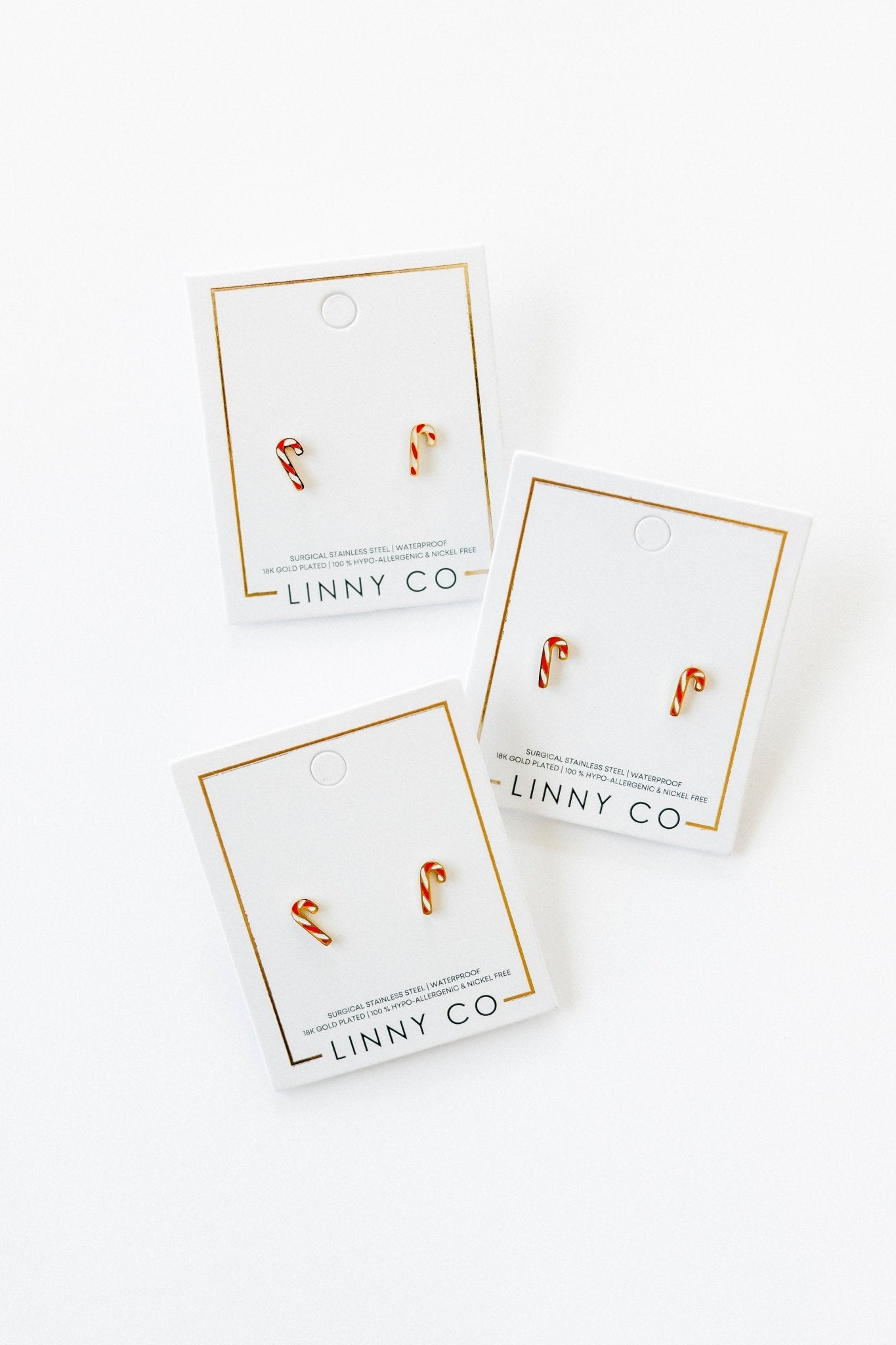 Screwback Stud Earrings - Peppermint Twist - Shop LINNY CO