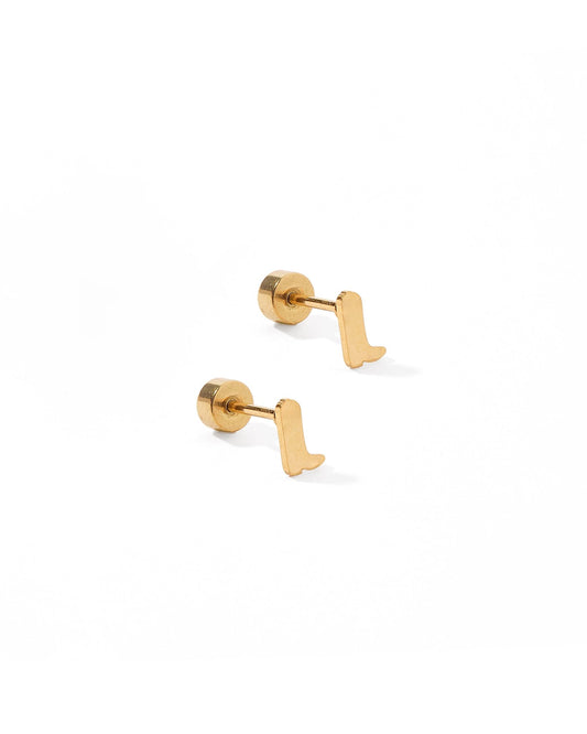 Screwback Stud Earrings - Petite Cowgirl Boot - Shop LINNY CO