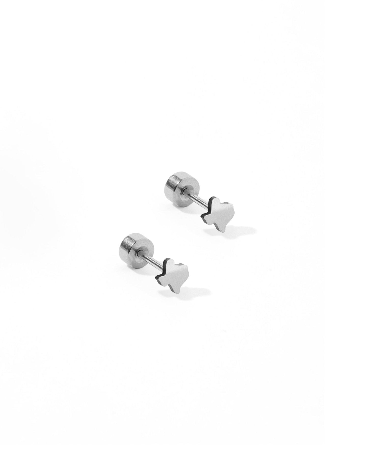 Screwback Stud Earrings - Petite Texas Silver - Shop LINNY CO