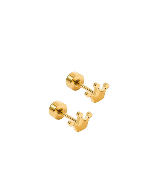Screwback Stud Earrings - Princess Gold - Shop LINNY CO