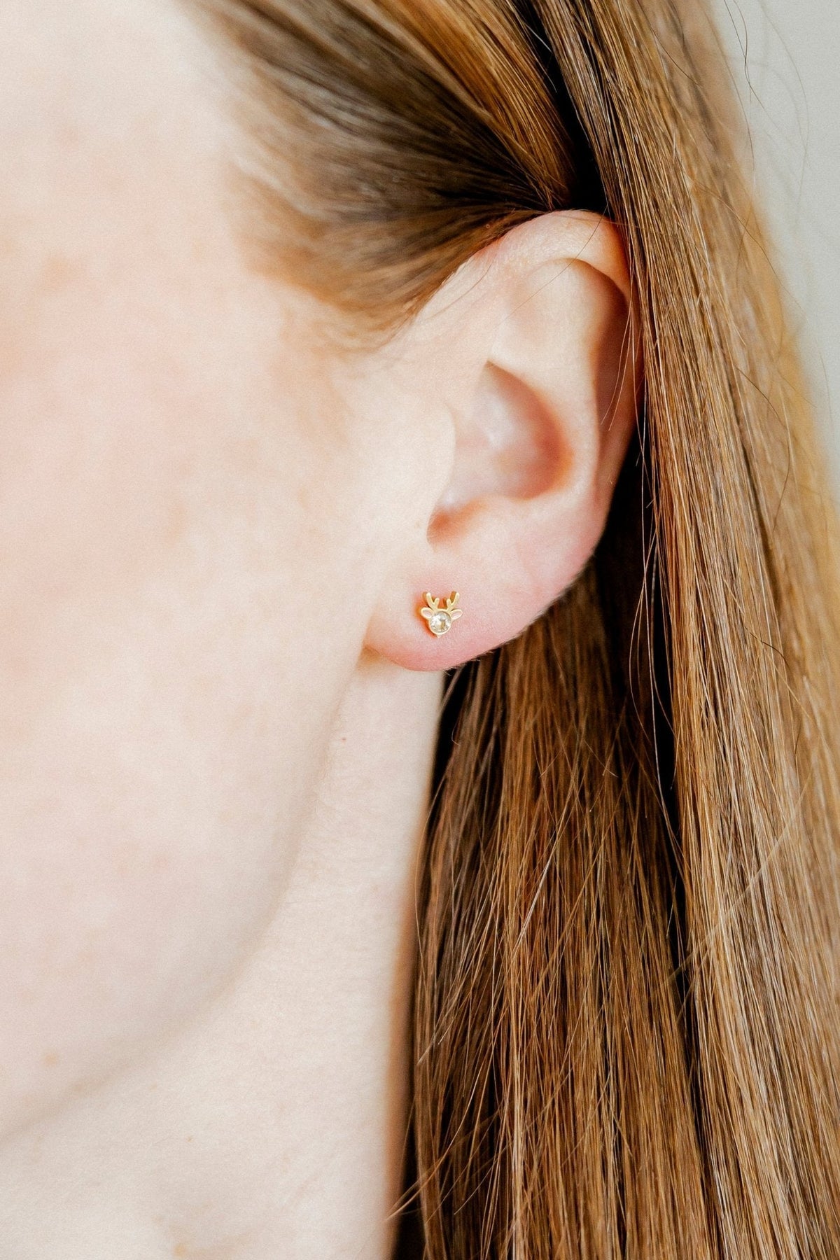 Screwback Stud Earrings - Reindeer - Shop LINNY CO