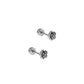 Screwback Stud Earrings - Rose Silver - Shop LINNY CO