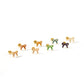 Screwback Stud Earrings - Sadie Bow Green - Shop LINNY CO