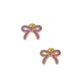 Screwback Stud Earrings - Sadie Bow Purple - Shop LINNY CO
