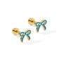 Screwback Stud Earrings - Sadie Bow True Blue - Shop LINNY CO