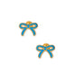 Screwback Stud Earrings - Sadie Bow True Blue - Shop LINNY CO