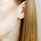 Screwback Stud Earrings - Sadie Bow White - Shop LINNY CO