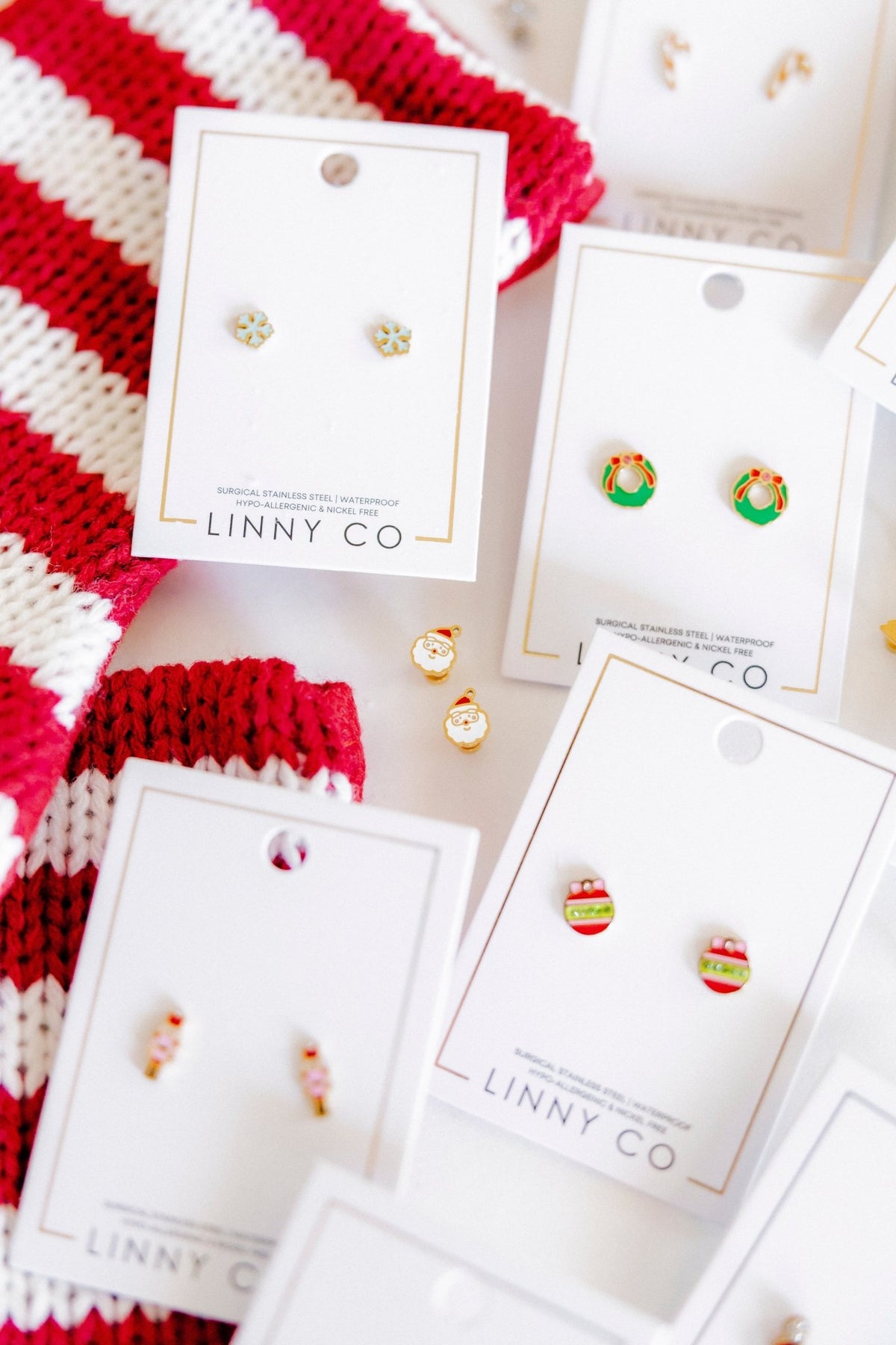 Screwback Stud Earrings - Santa - Shop LINNY CO